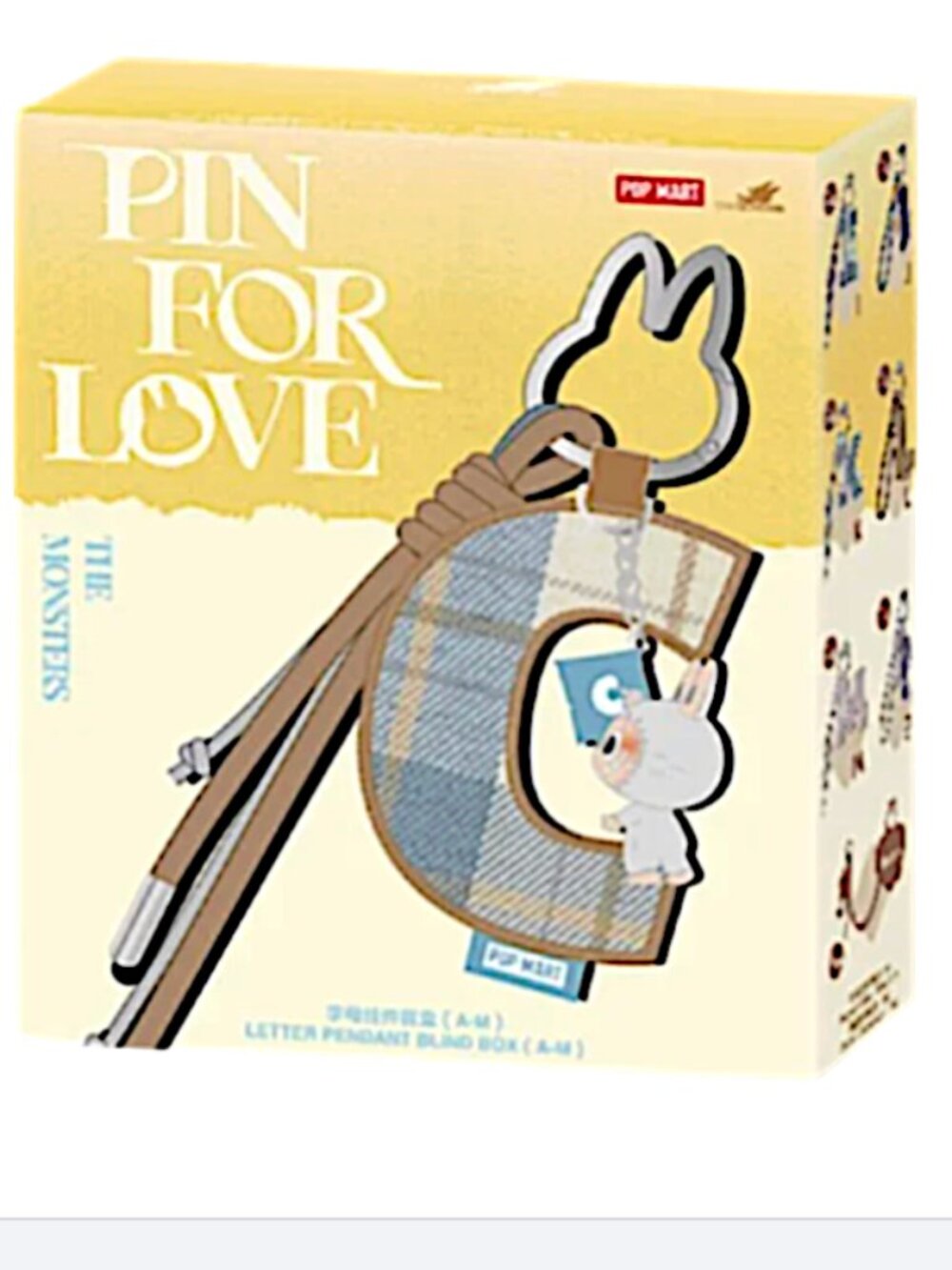 Labubu The MONSTERS PopMart Pin for Love Letter Pendants A-M Blind Boxes